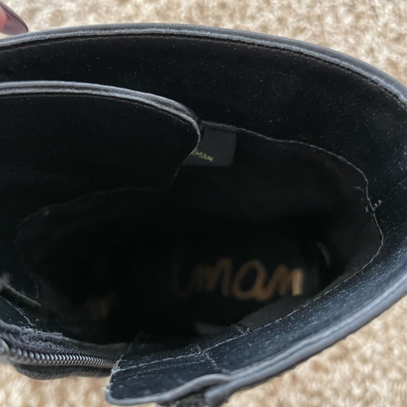 Same Edelman Pointy Toe Lace Up Bootie 7.5 Black - Picture 5 of 12